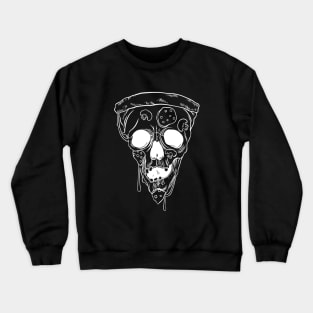 Pizza skull. Half Human Half Pizza Crewneck Sweatshirt